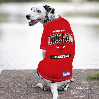 Pets First NBA Licensed Hoodies & T-shirt for Dogs & Cats, Chicago Bulls, Small