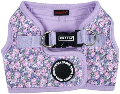 Puppia Kealoha Dog Vest Harness B (Step-in) Fashionable Flower Pattern Spring Summer Harness for Small and Medium Dogs, Violet, X-Large