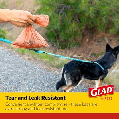 Glad for Pets Scented Dog Waste Bags, Tropical Breeze Scent, 240 Count