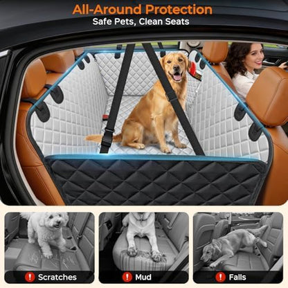 URPOWER Dog Car Seat Cover for Back Seat, Waterproof Hammock for Car & SUV