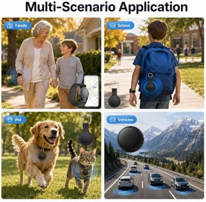 GPS Tracker for Elderly People, Real-Time GPS Tracking Device for Kids, Wearable Wristband & Keychain Design, No Monthly Fee/No SIM Card,for iOS Find My（A-MFi Certified） Long STBY,IP68 WP,Lightweight