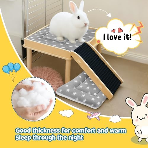 2 Pack Bunny Rabbit Bed - 10 x 13 Inch Upgraded-Thickness Pee Pads Bedding