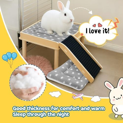2 Pack Bunny Rabbit Bed - 10 x 13 Inch Upgraded-Thickness Pee Pads Bedding