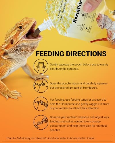 Crested Gecko Food Hornworm Puree-HorniPuree Complete Reptile Diet Made with Fresh Insects 2.82 oz