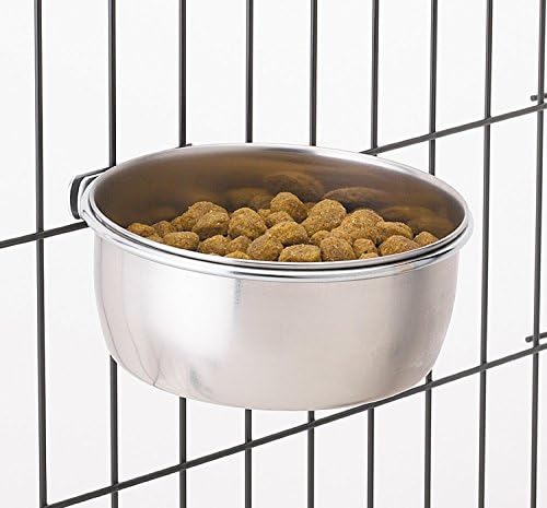 ProSelect Stainless Steel Coop Cups — Versatile Coop Cups for Pet and Animal Cages, 16-Ounce,silver