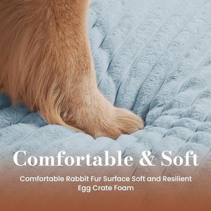 Extra Large Orthopedic Dog Crate Bed with Waterproof Lining