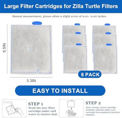 Large Reptile Pet Terrarium Water Filter Replacement Cartridge for Zilla Internal Filter 40G