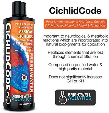 Brightwell Aquatics CichlidCode African Cichlid Trace Elements, 2L