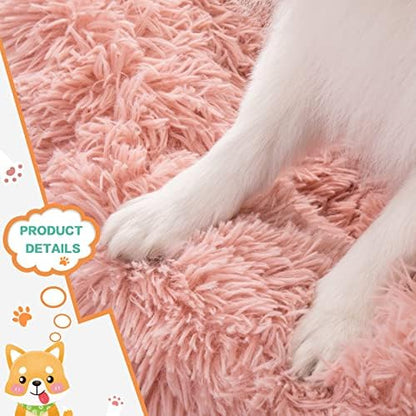 NOYAL Donut Dog Bed for Small Medium Pets, Plush Calming Faux Fur