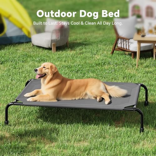 Simple Trending Raised Dog Bed for Large Dogs, Waterproof XL Dog Cot