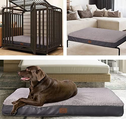 Sunheir Jumbo Orthopedic Dog Bed, Extra Large Waterproof Pet Bed Mat, Grey