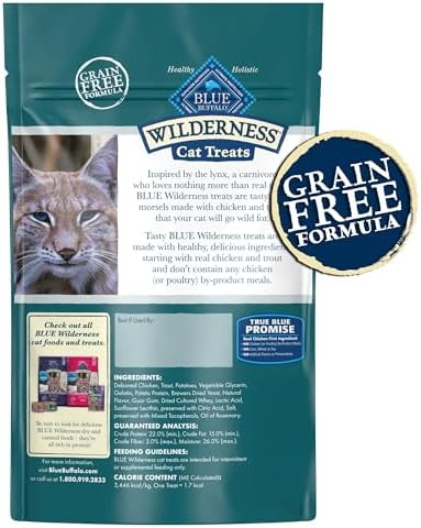 Blue Buffalo Wilderness Chicken & Trout Soft Cat Treats, Grain-Free, 2 oz