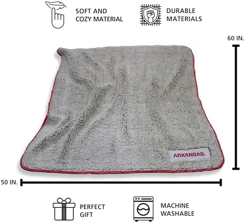 Logo Brands Officially Licensed NCAA Unisex Frosty Fleece Blanket, One Size, Team Color