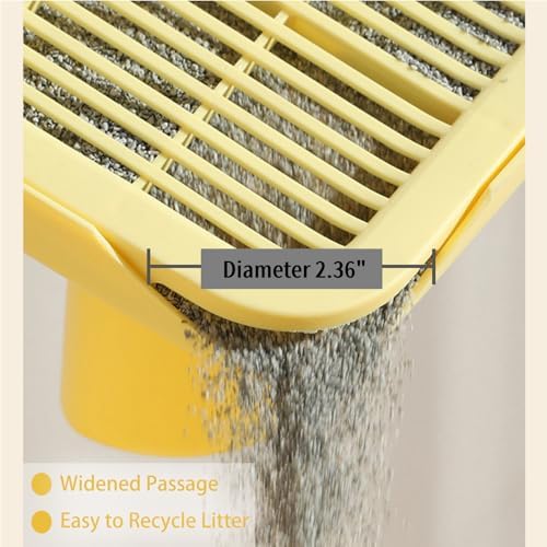 Cat Litter Mat Litter Trapping Mat,19.69"X15.95"X3.54" Litter Box Mat,Waterproof Cat Mats for Litter Large,Easy Clean,Non-Slip Litter Mat for Cat,Urine-Proof Kitty Litter Catcher Mat,Washable (Cream)