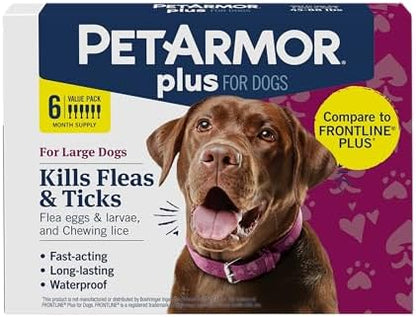 PetArmor Plus Flea & Tick Topical Dogs 45-88 lbs, 6-Month