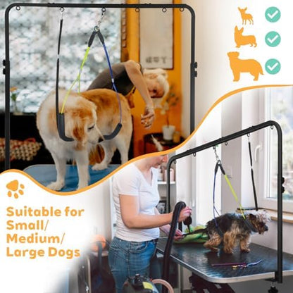 Adjustable Pet Grooming Arm with Clamp for Small & Medium Large Dogs,58"