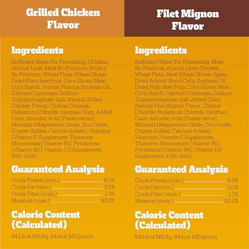 Pedigree Choice Cuts Wet Dog Food Pouch, Grill Inspired, 3.5 oz, 18 Count