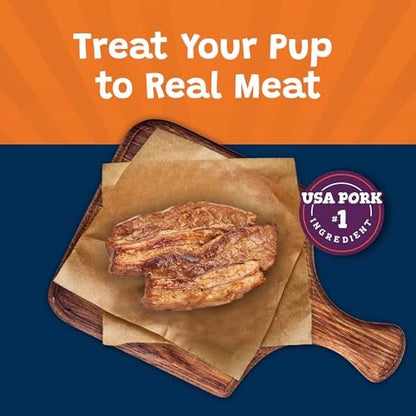 Blue Buffalo Sizzlers Natural Soft Dog Treats, Bacon-Style Soft-Moist Dog Treats with Real USA Pork, Original Flavor, 6-oz Bag, (Pack of 2)