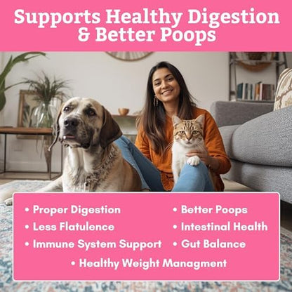 Probiotics for Dogs and Cats with Prebiotics, 2 Oz, 57 Scoops