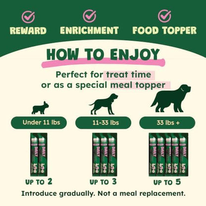 Grain-Free Lickable Dog Treats, Duck & Tuna Purée, 0.5 oz, 15 Pack