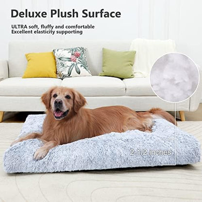 XXL Dog Bed Washable, Waterproof Large Crate Pad 48", Jumbo Plush Pet Mats