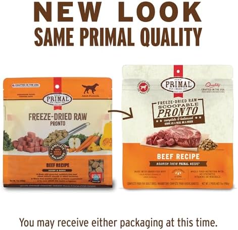 Primal Pronto Mini Nuggets, Freeze Dried Dog Food, Beef, 7 oz
