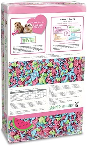 Carefresh 99% Dust-Free Tutti Frutti Natural Paper Small Pet Bedding with Odor Control, 23 L (Pack of 2)
