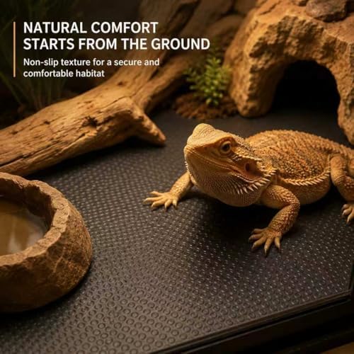 RUNANIA Bearded Dragon Tank Accessories, Reptile Mat Hammock Plants Bridge Jungle Climber Vines Terrarium Decorations for Bearded Dragon Lizard Snake