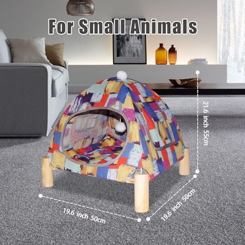 Pozico Portable Cat Tent Bed – Lightweight Foldable Cat House with Soft Washable Cushion, Warm Enclosed Cave for Kittens, Indoor Cats & Small Dogs