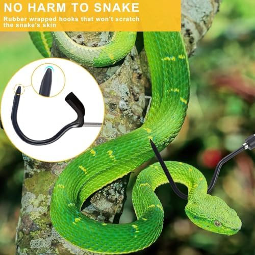 Snake Hook, Stainless Steel Snake Hook and Reptile for Controlling, Moving,Or Catching Snakes 52"-79"