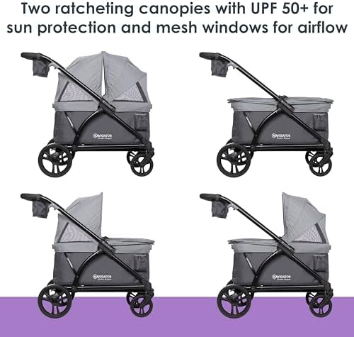 Baby Trend Navigator 2-in-1 Stroller Wagon, Madrid Grey