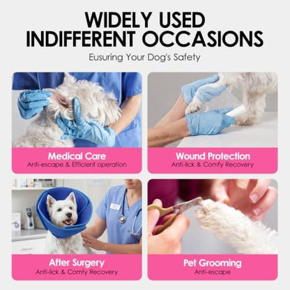 AOFITEE Soft Dog Cone, Adjustable Cone for Dogs After Surgery