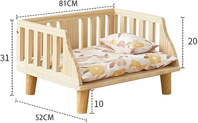 Cat Litter Pan Pet Bed Four Seasons Universal Off the Ground cat Bedside Table pet Indoor Dog(Large)