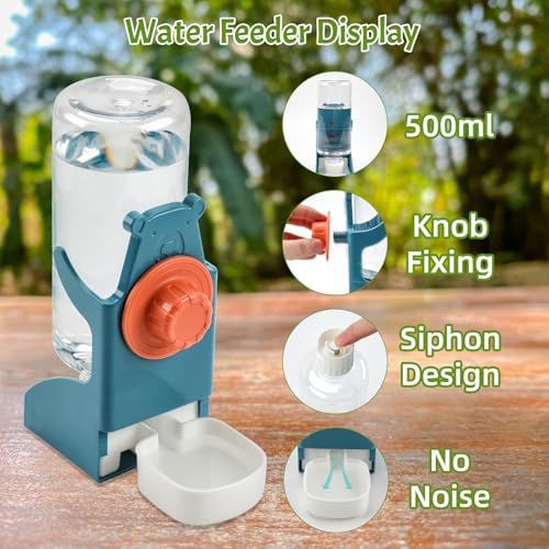 Rypet No-Mess Bird Feeder and Water Dispenser Set for Small Birds