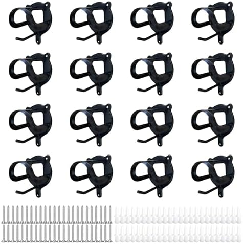 Horse Bridle Racks 16 Counts Metal Hanger Black Bridle Hooks
