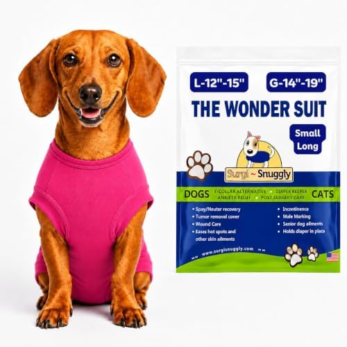 Surgi Snuggly Dog Surgery Recovery Suit, Cone Alternative, Spay/Neuter SL