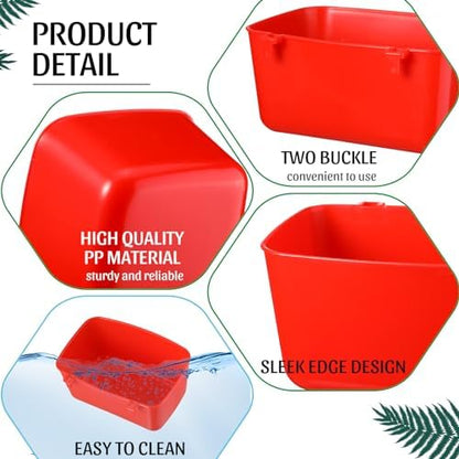 Zhehao 20 Pcs Poultry Water Cups Chicken Waterer Cups 18 oz, Red