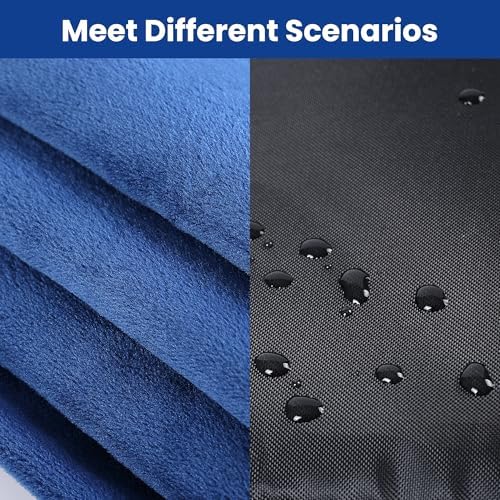 MARUNDA Outdoor Heated Cats Bed - 100% Waterproof Outdoor Heated Pet Bed with Double Built-in AutoThermostat - Heated Pet Bed for Outside Animals (16" x 12" (M), Blue)