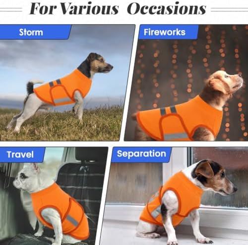 MIGOHI Dog Anxiety Relief Coat,M, Orange