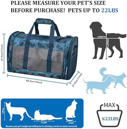 Soft-Sided Kennel Pet Carrier, Airline Approved Travel Handbag