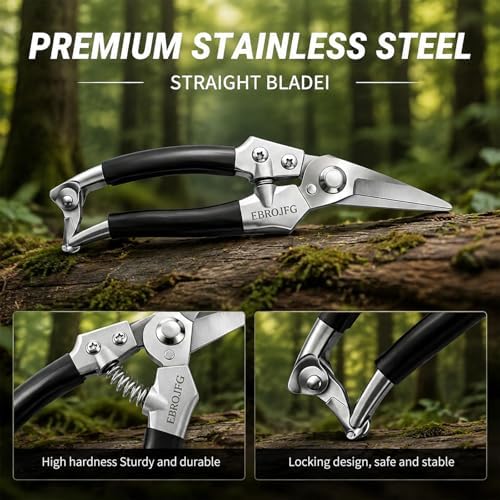 Goat Hoof Trimmers, Sheep Shears, Goat Hoof Trimmer Kit, Pruning Shears Horse Grooming Supplies Hoof Accessories – Versatile Hoof Wire and Pipe Cutting Tool for Pruning (Silver)