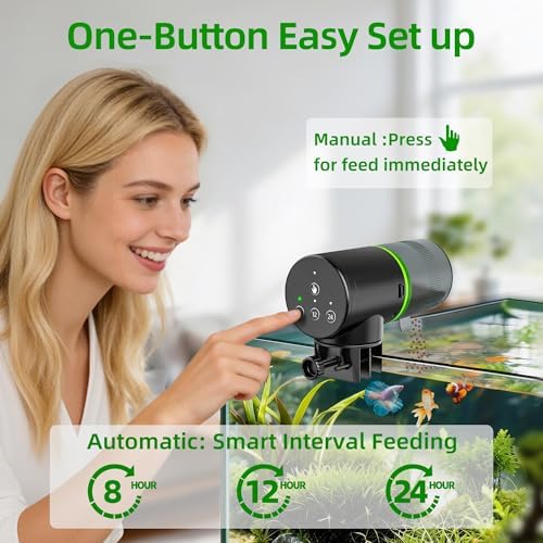 Freesea Automatic Fish Feeder for Aquarium: One-Touch Easy Setup & 3 Timers