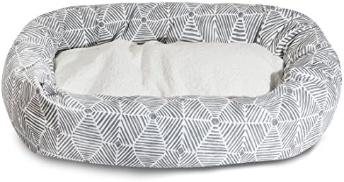 Majestic Pet 24" Charlie Gray Sherpa Bagel Bed