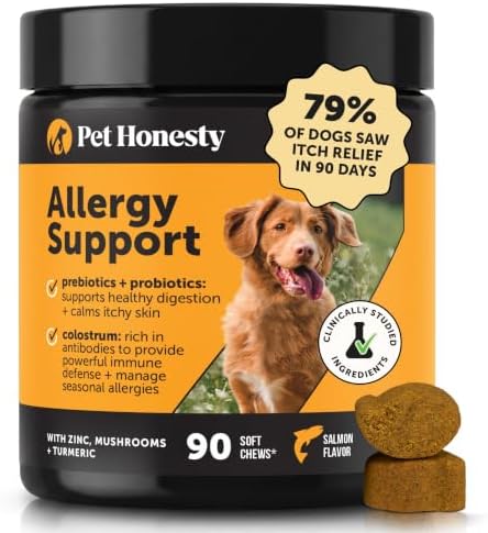 Pet Honesty Dog Allergy Chews for Itch & Allergy Relief, Salmon, 90ct