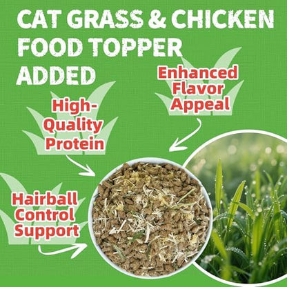 Just Try Cat Grass Jerky Treats for Indoor Cats, 16 oz