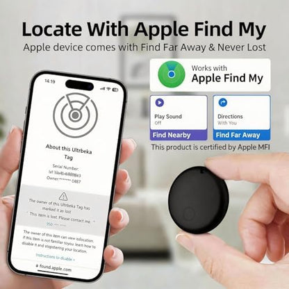 GPS Tracker for Vehicles - No Subscription Tracker Device for Vehicles, No Monthly Fee & SIM Card for Car Tracker Device Hidden for Android and iPhone, IP68 Waterproof, Safe & Durable, Small