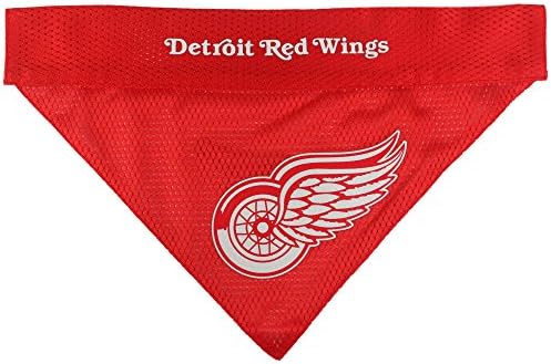 NHL Detroit Red Wings Bandana for Dogs & Cats, Large/X-Large. - Cute & Stylish Bandana! The Perfect Hockey Fan Scarf Bandana, Great for Birthdays Or Any Party!