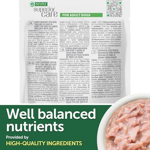 Nature's Protection Superior Care Wet Dog Food Pouches, Tuna 24x 2.46 oz