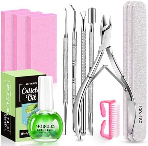 MORGLES Nail Files and Buffers Nail Prep Kit with Emery Boards