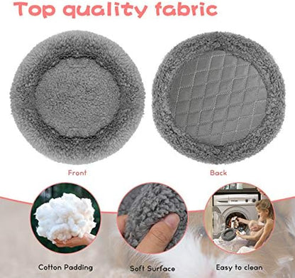 BWOGUE Hamster Bed, Round Velvet Sleep Pad for Guinea Pigs and Rats, 8.7 in